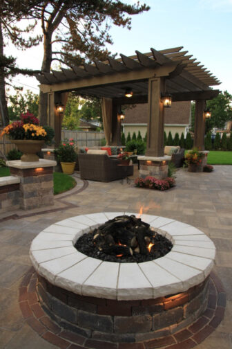 Firepit and Pergola