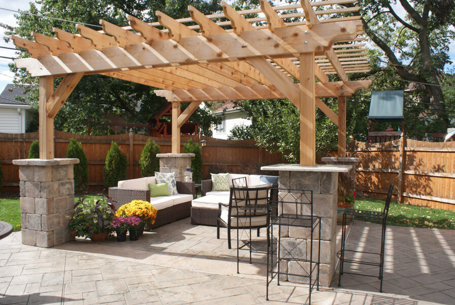 Wood Light Pergola